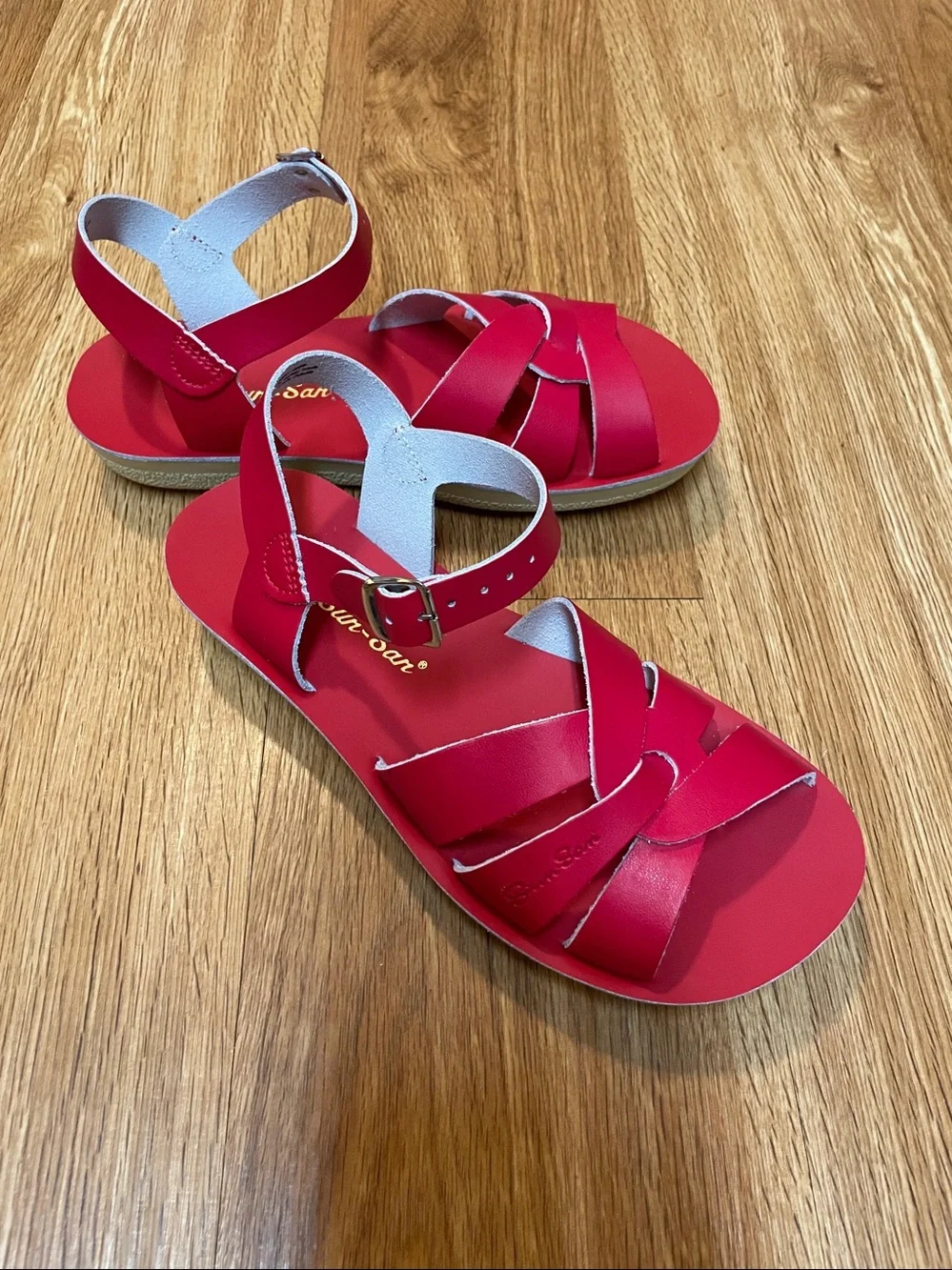 Sun-San Swimmer Sandal in Red Size 4 by Hoy Shoe